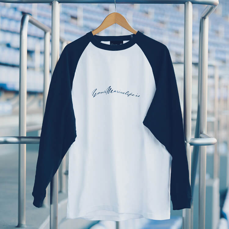 長袖Tシャツ(ラグラン) ホワイト×ブラック